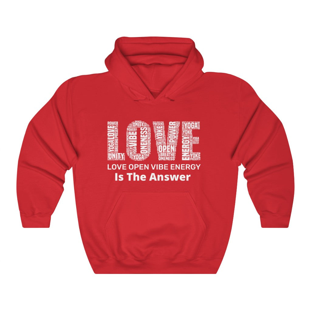 L.O.V.E is The Answer - Unisex Heavy Blend™ Yoga Hooded Sweatshirt – The  Awake Shop