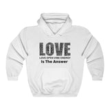 L.O.V.E is The Answer - Unisex Heavy Blend™ Yoga Hooded Sweatshirt