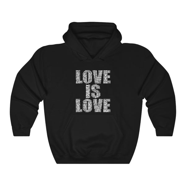 Love Is Love Is Love - Unisex Heavy Blend™ Inclusivity Hooded Sweatshirt