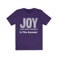 J.O.Y.is the Answer - Unisex Jersey Yoga Short Sleeve Tee